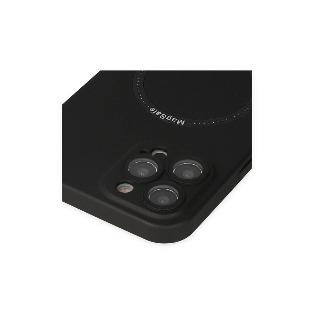 Apple İphone 12 Pro Kılıf Jack Magneticsafe Lens Silikon - Siyah