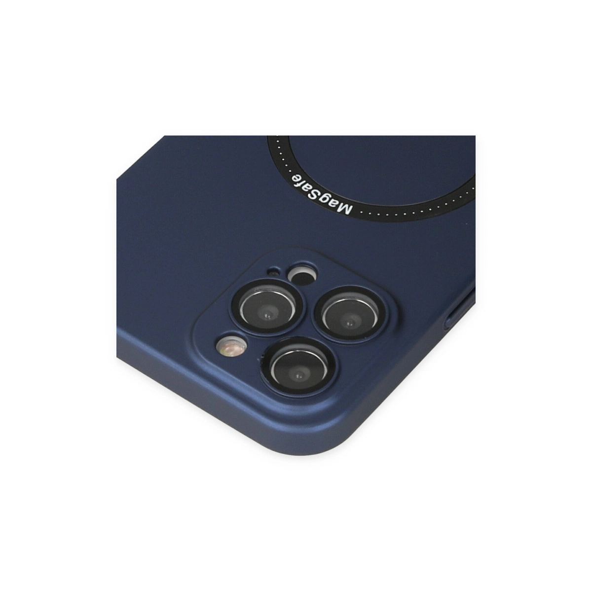 Apple İphone 12 Pro Kılıf Jack Magneticsafe Lens Silikon - Lacivert