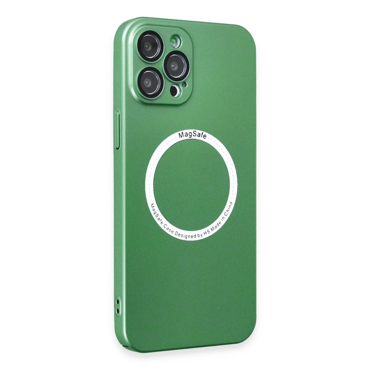 Apple İphone 12 Pro Kılıf Jack Magneticsafe Lens Silikon - Yeşil