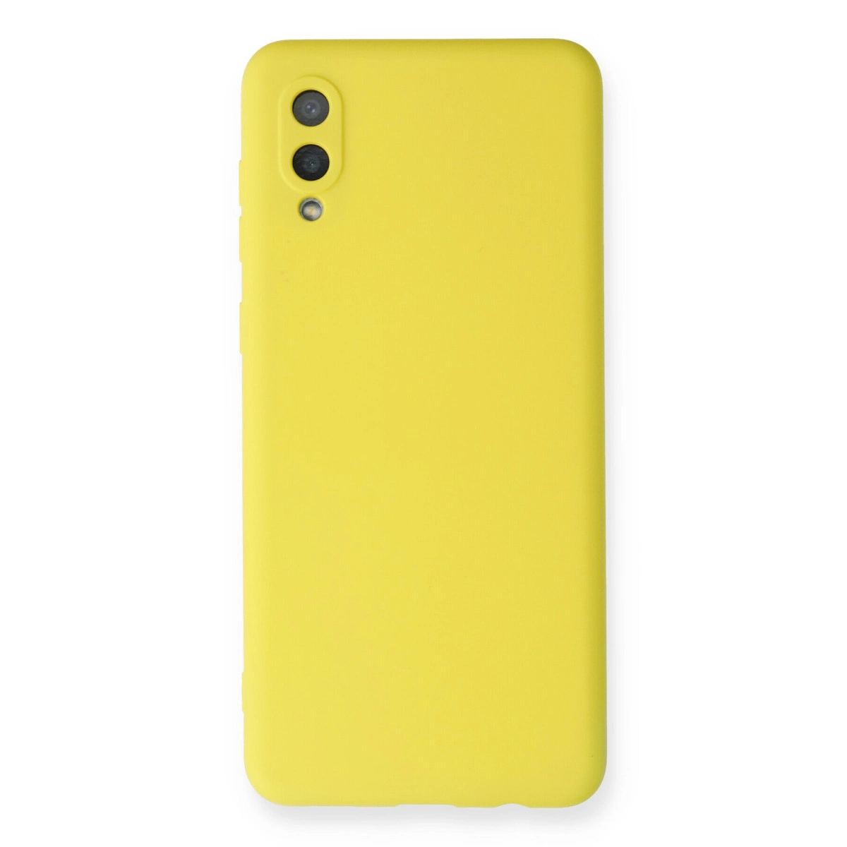 Samsung Galaxy A02 Kılıf Nano İçi Kadife Silikon - Sarı