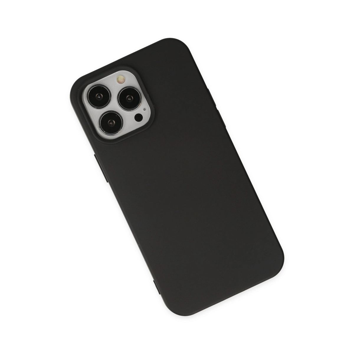 Apple İphone 14 Pro Kılıf Nano İçi Kadife Silikon - Siyah