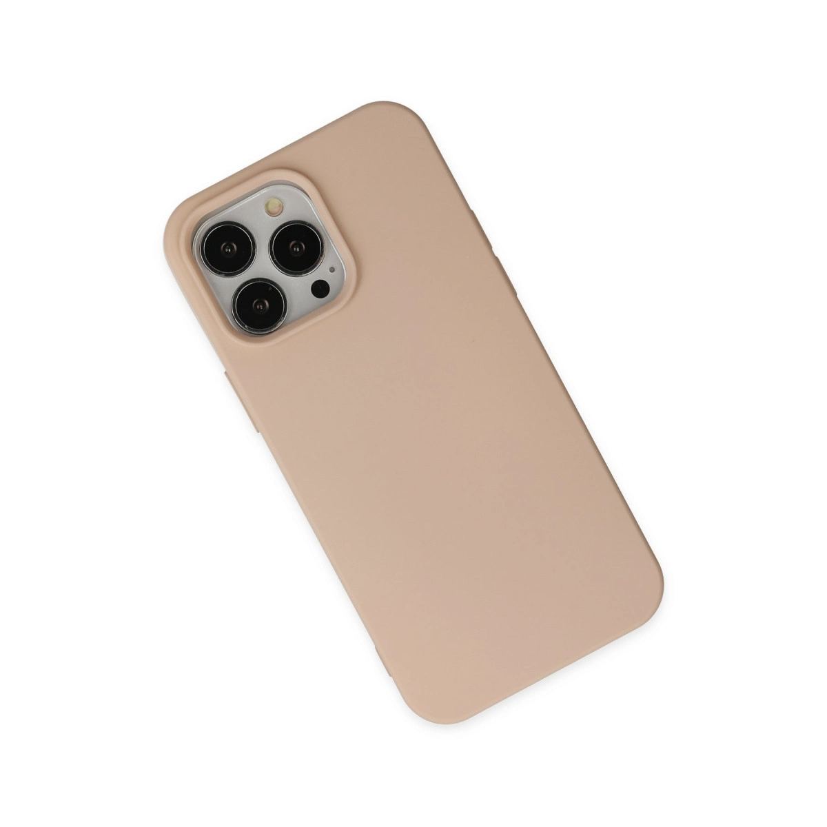 Apple İphone 14 Pro Kılıf Nano İçi Kadife Silikon - Pudra