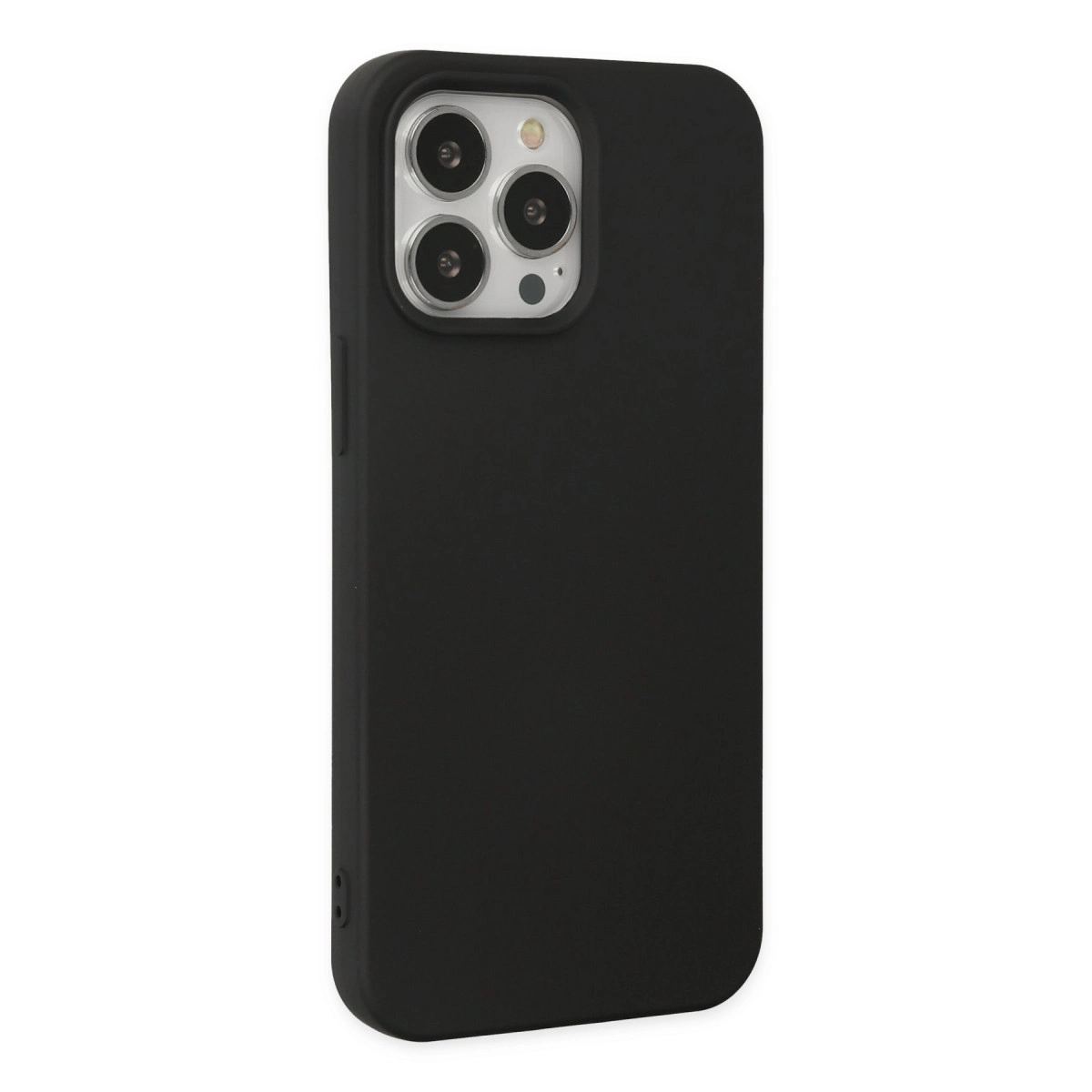 Apple İphone 14 Pro Max Kılıf Nano İçi Kadife Silikon - Siyah