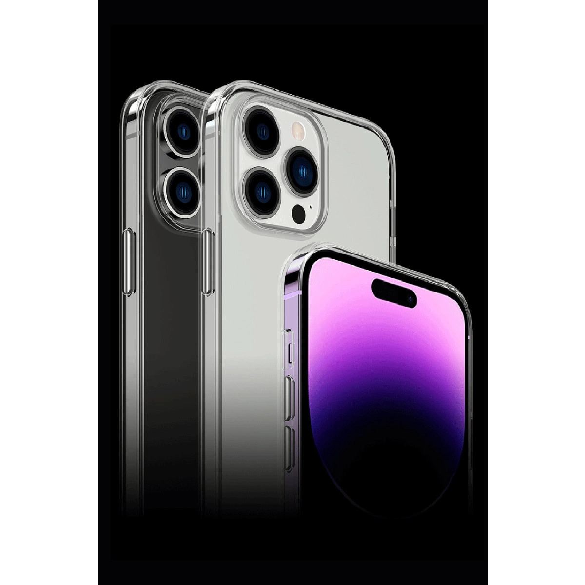 Apple İphone 14 Pro Kılıf Tron Şeffaf Magsafe Kapak - Derin Mor