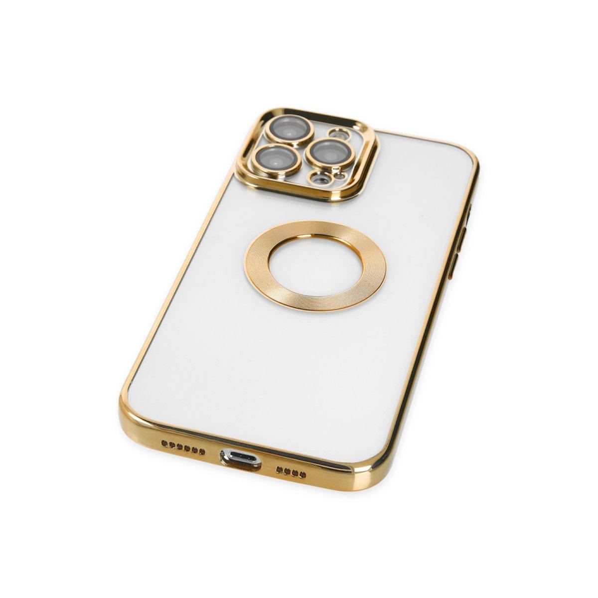 Apple İphone 14 Pro Kılıf Slot Silikon - Gold