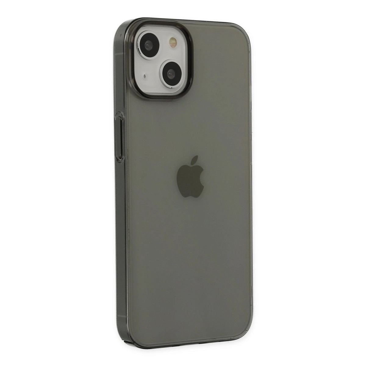 Apple İphone 14 Plus Kılıf Pc Sert Şeffaf Kapak - Siyah