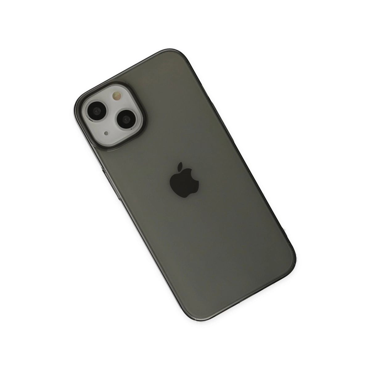 Apple İphone 14 Plus Kılıf Pc Sert Şeffaf Kapak - Siyah