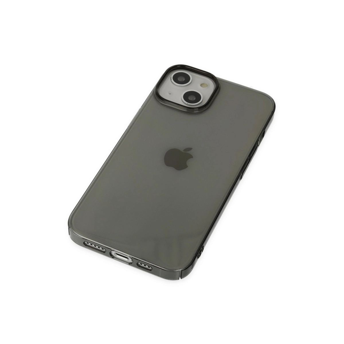 Apple İphone 14 Plus Kılıf Pc Sert Şeffaf Kapak - Siyah