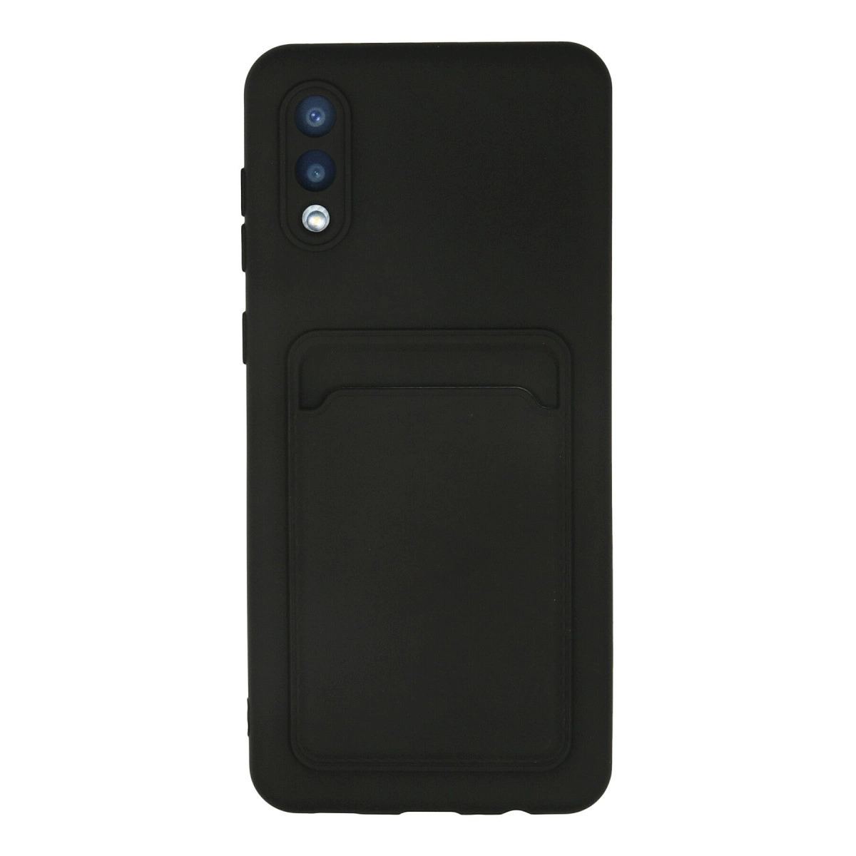 Samsung Galaxy A02 Kılıf Kelvin Kartvizitli Silikon - Siyah
