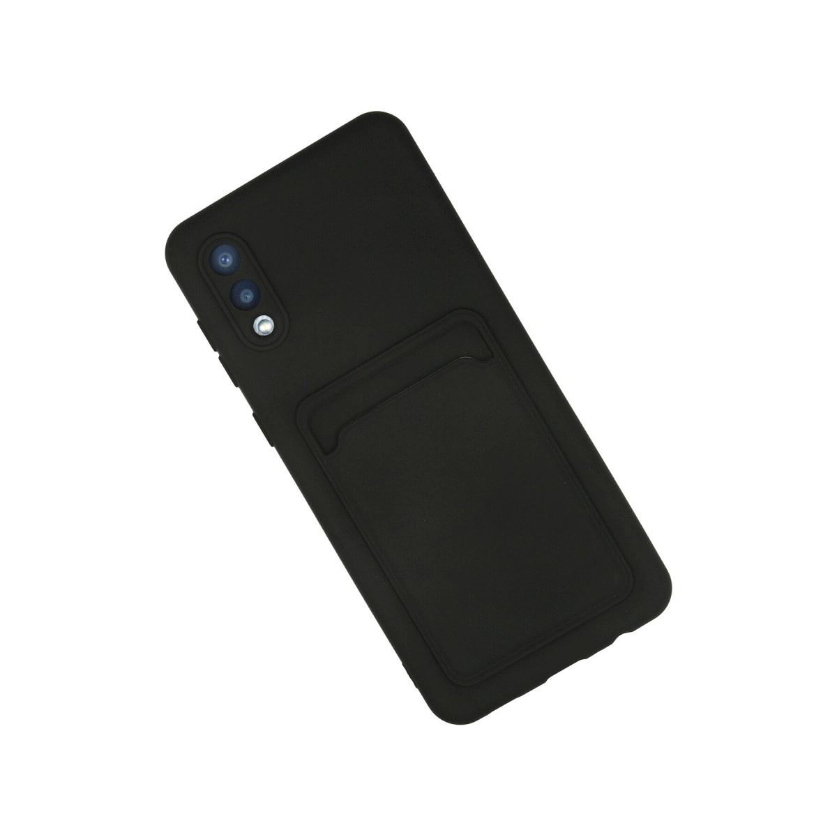 Samsung Galaxy A02 Kılıf Kelvin Kartvizitli Silikon - Siyah