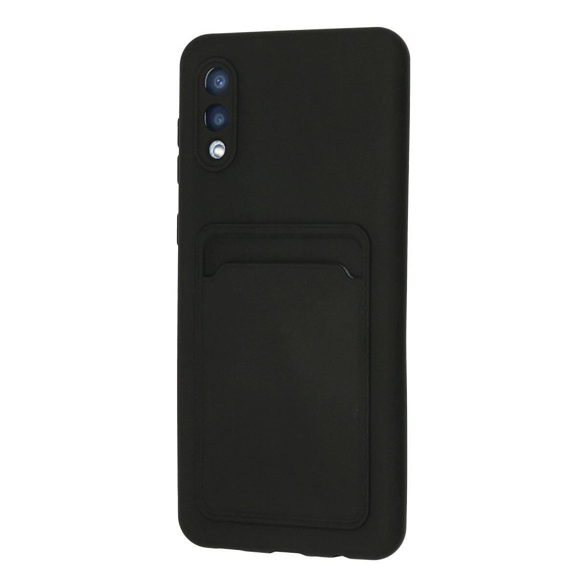Samsung Galaxy A02 Kılıf Kelvin Kartvizitli Silikon - Siyah