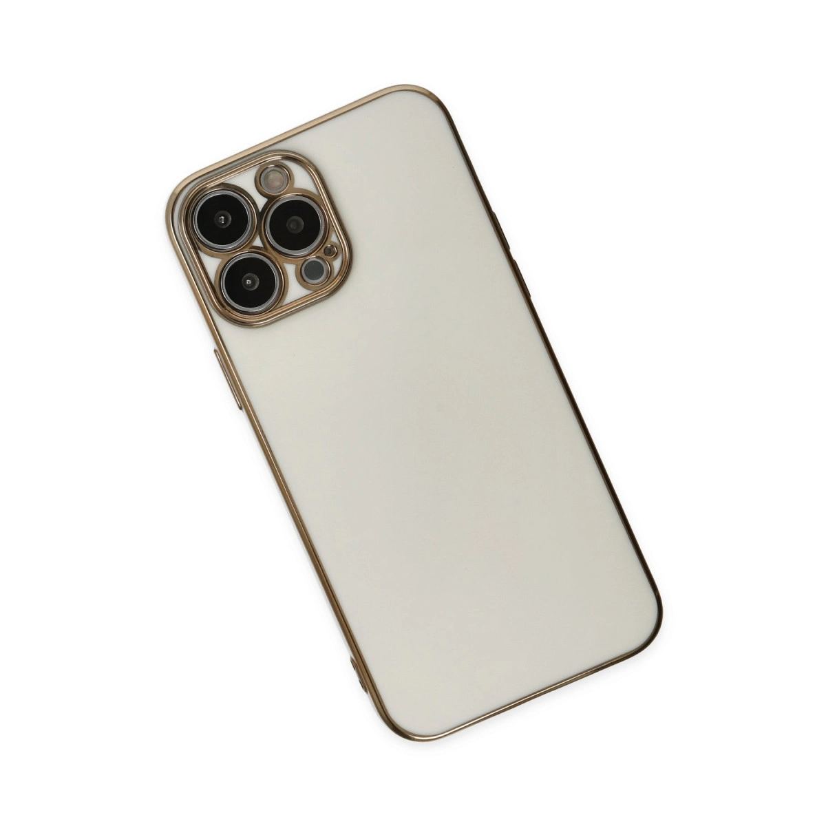 Apple İphone 14 Pro Max Kılıf Volet Silikon - Beyaz
