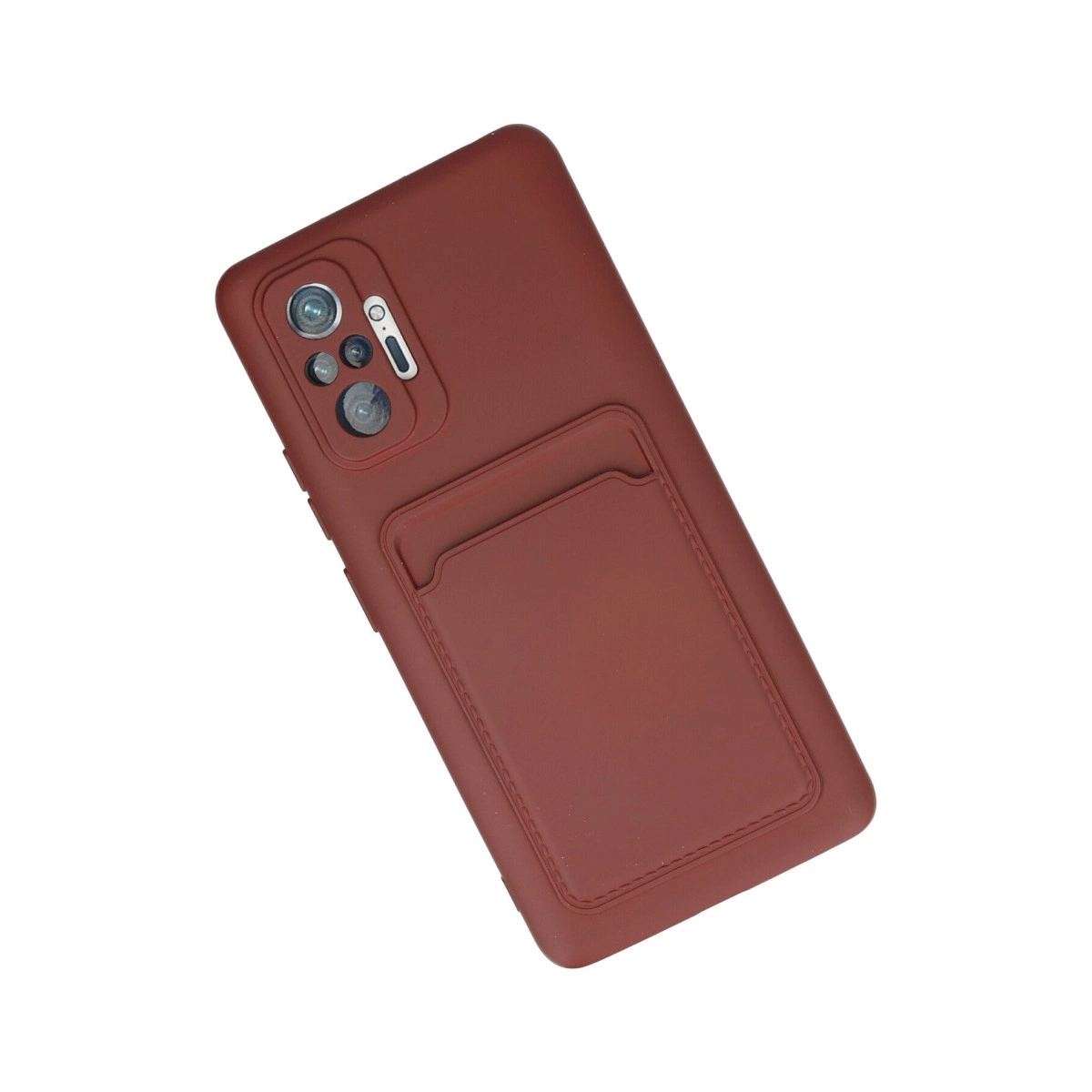 Xiaomi Redmi Note 10 Pro Kılıf Kelvin Kartvizitli Silikon - Bordo