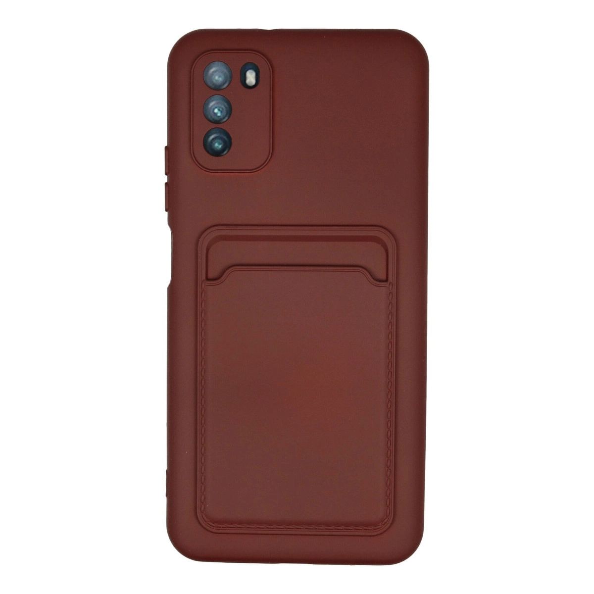 Xiaomi Pocophone M3 Kılıf Kelvin Kartvizitli Silikon - Bordo