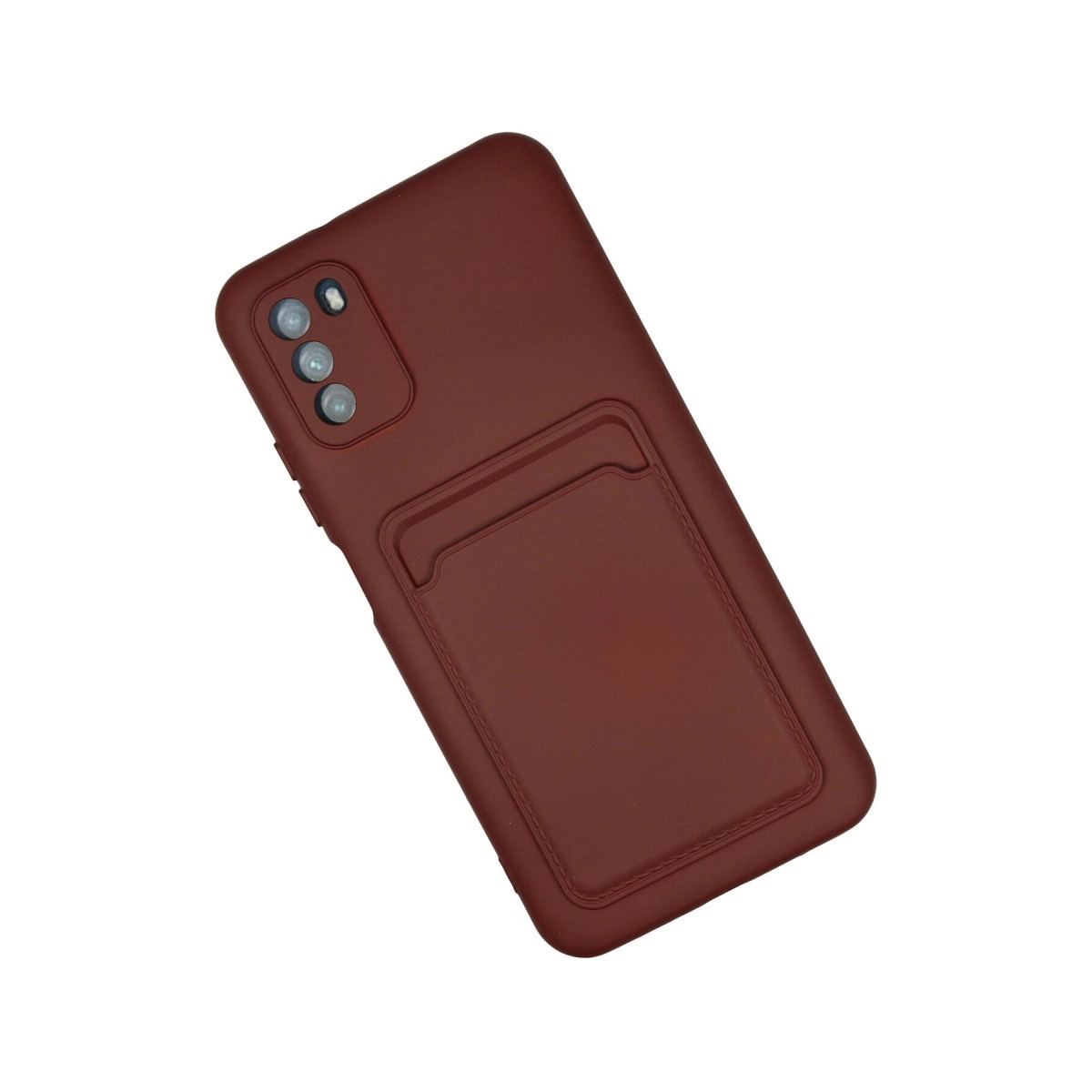 Xiaomi Pocophone M3 Kılıf Kelvin Kartvizitli Silikon - Bordo