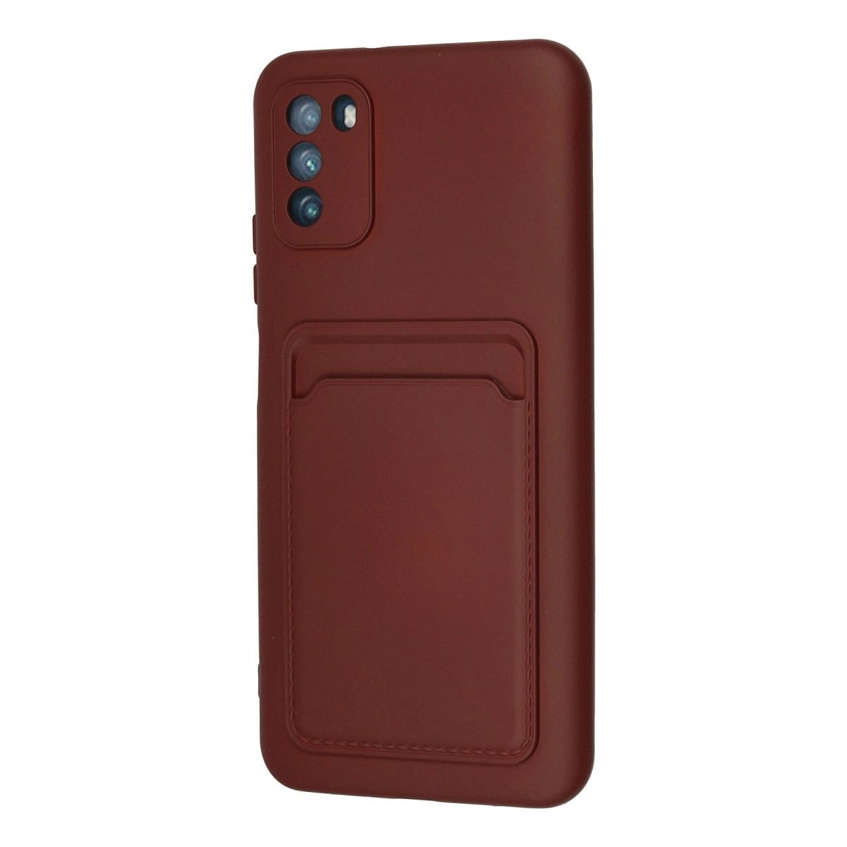 Xiaomi Pocophone M3 Kılıf Kelvin Kartvizitli Silikon - Bordo