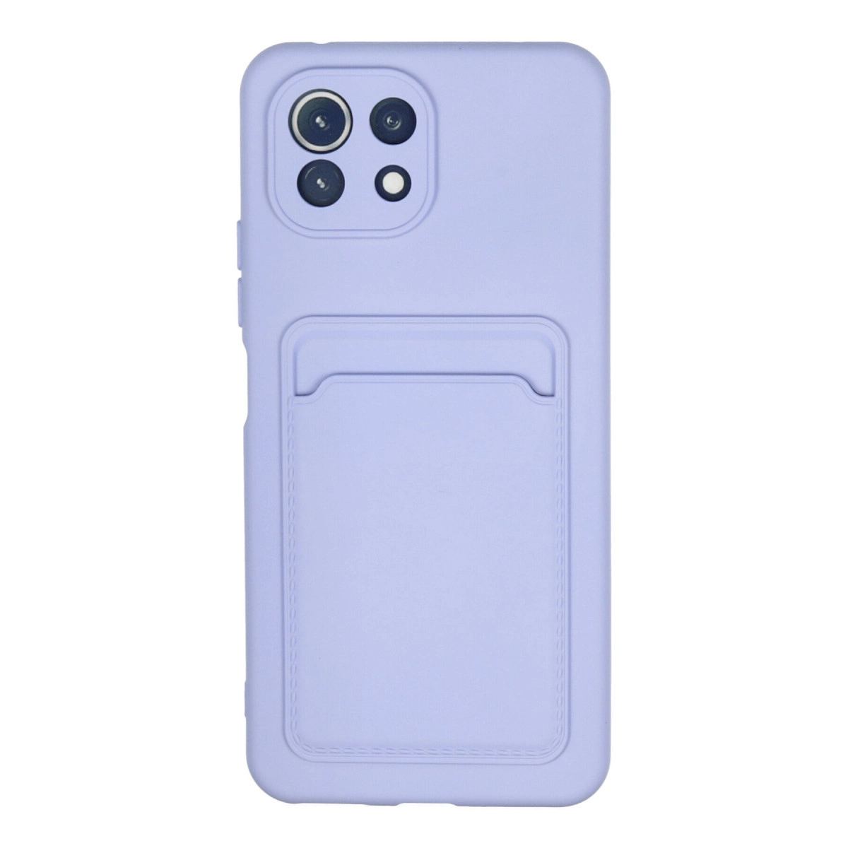 Xiaomi Mi 11 Kılıf Kelvin Kartvizitli Silikon - Lila