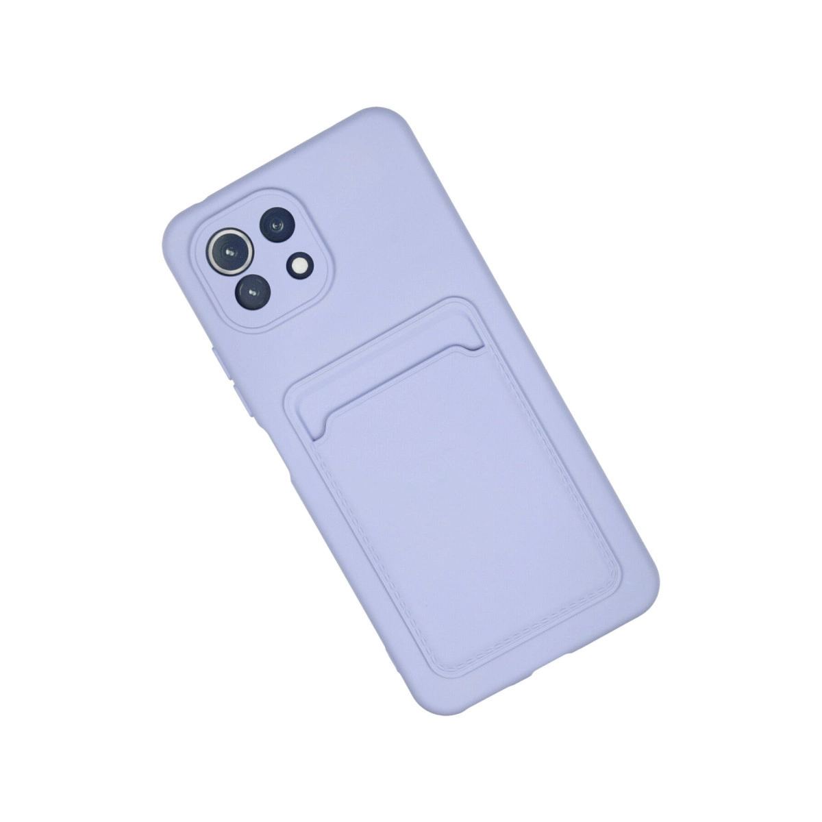 Xiaomi Mi 11 Kılıf Kelvin Kartvizitli Silikon - Lila