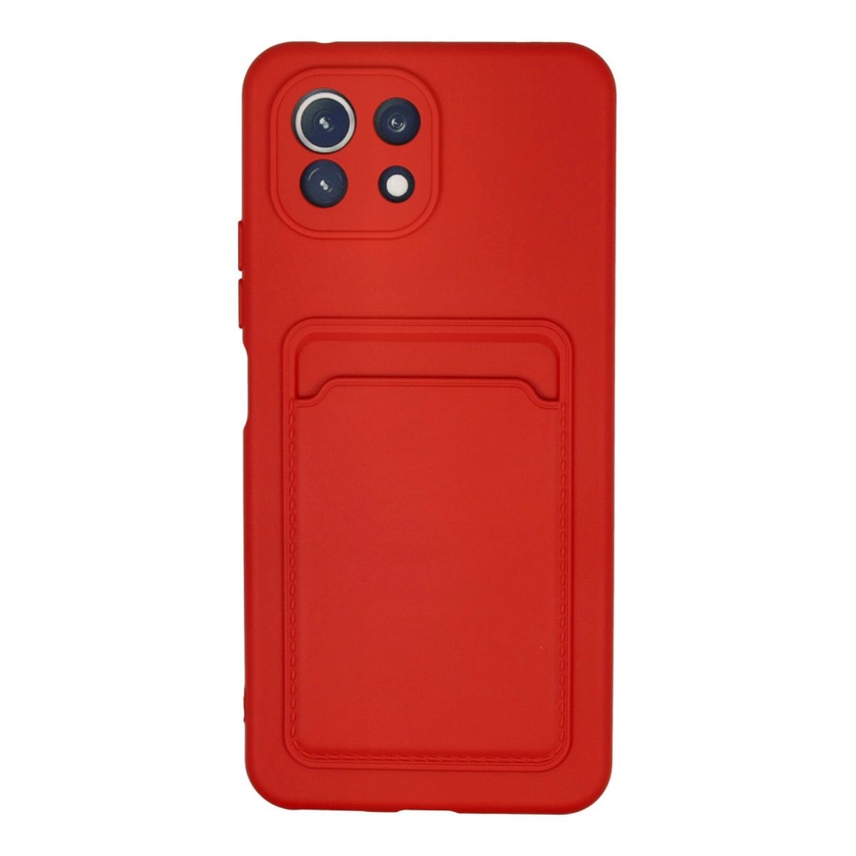 Xiaomi Mi 11 Kılıf Kelvin Kartvizitli Silikon - Kırmızı