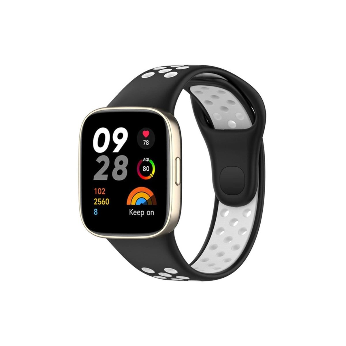 Xiaomi Redmi Watch 3 Spor Delikli Kordon (saat Değildir) - Siyah-beyaz