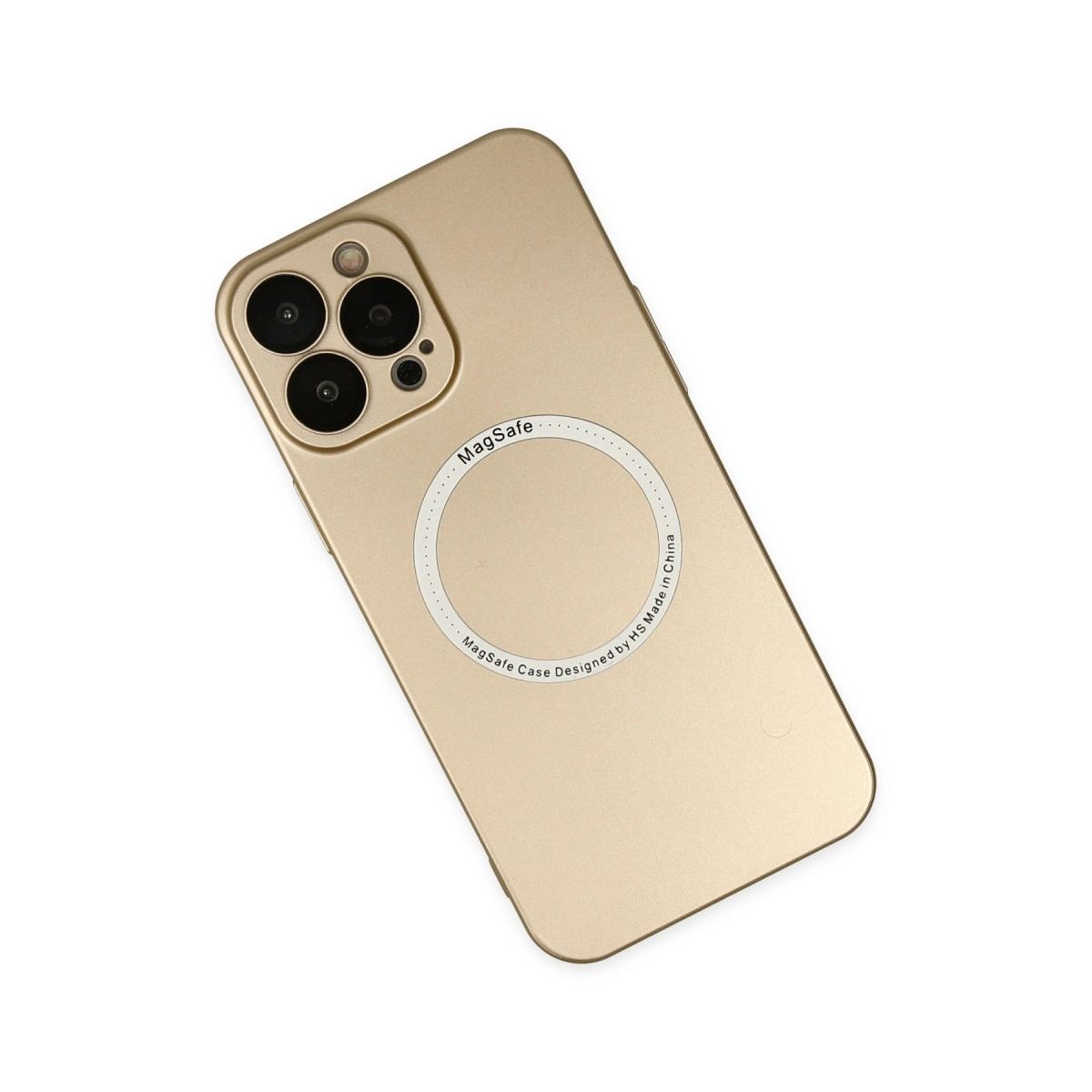Apple İphone 14 Pro Max Kılıf Jack Magneticsafe Lens Silikon - Gold
