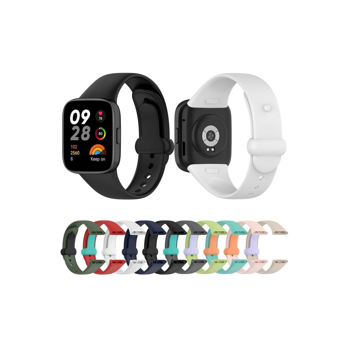 Xiaomi Redmi Watch 3 Origin Silikon Kordon (saat Değildir) - Pudra