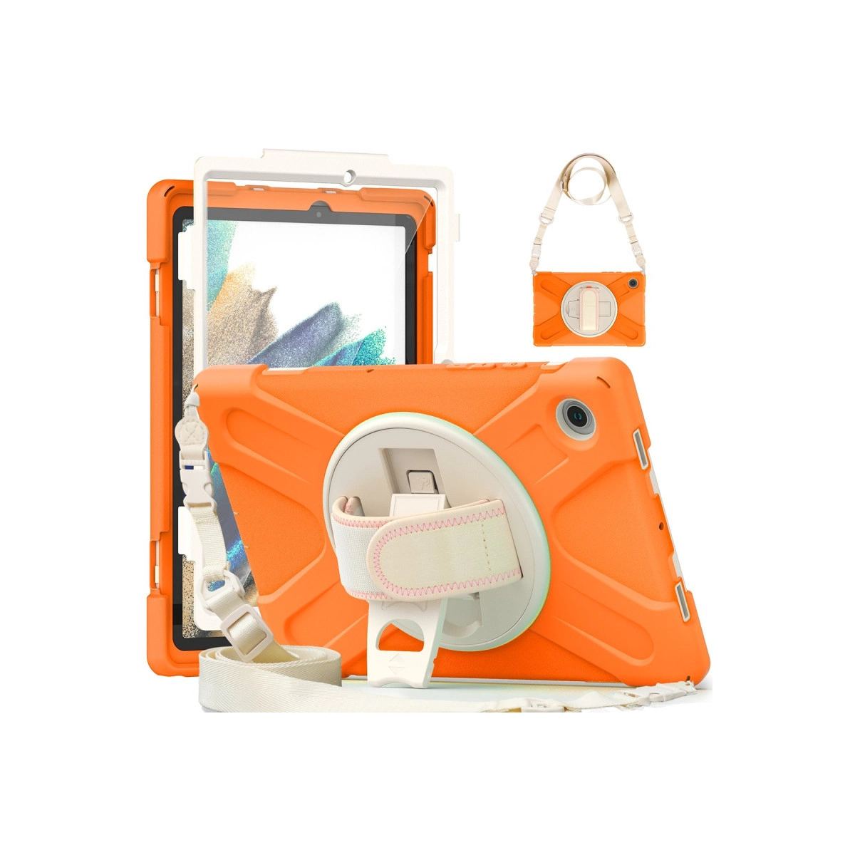 Samsung Galaxy X200 Tab A8 10.5 Kılıf Amazing Tablet Kapak - Turuncu