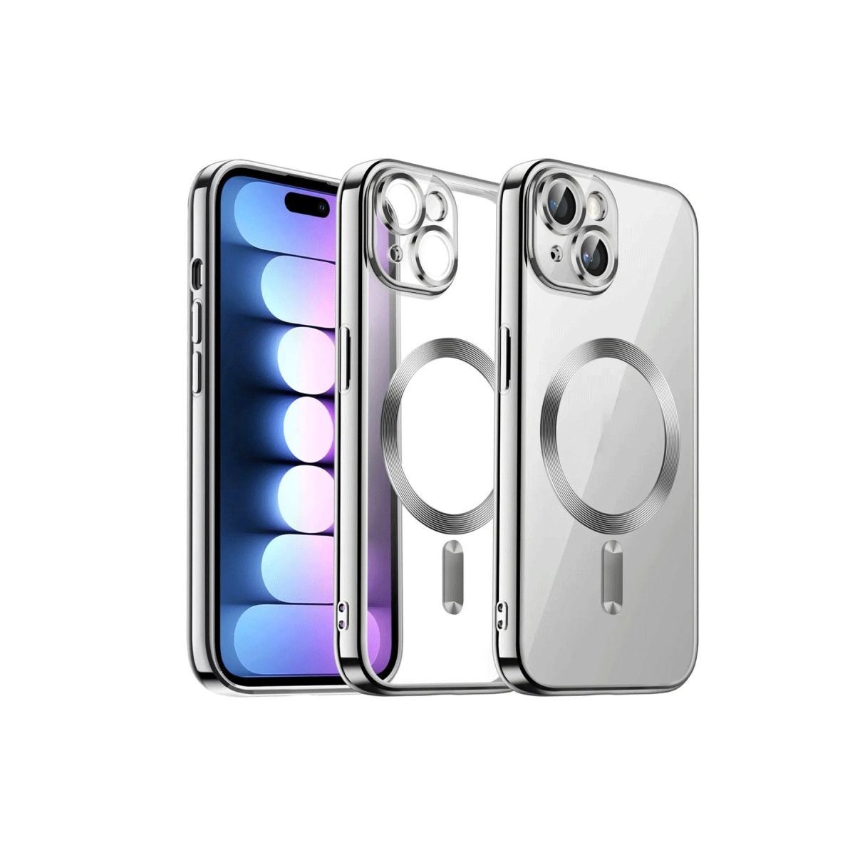 Apple İphone 15 Kılıf Kross Magneticsafe Kapak - Gümüş