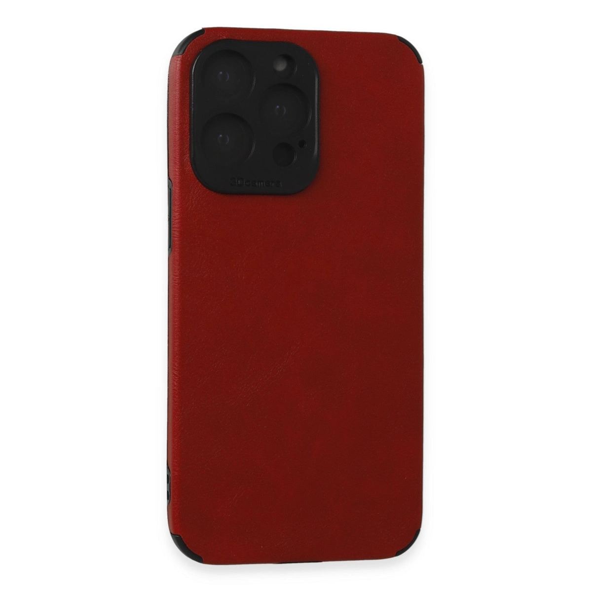 Apple İphone 15 Pro Kılıf Loop Deri Silikon - Kırmızı