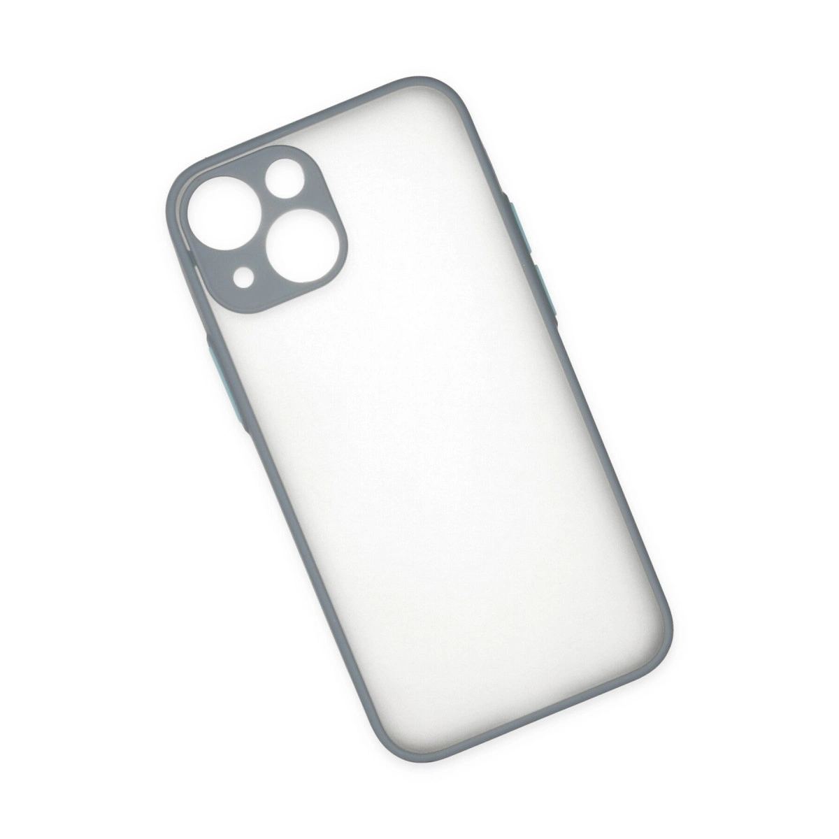 Apple İphone 15 Plus Kılıf Montreal Silikon Kapak - Gri