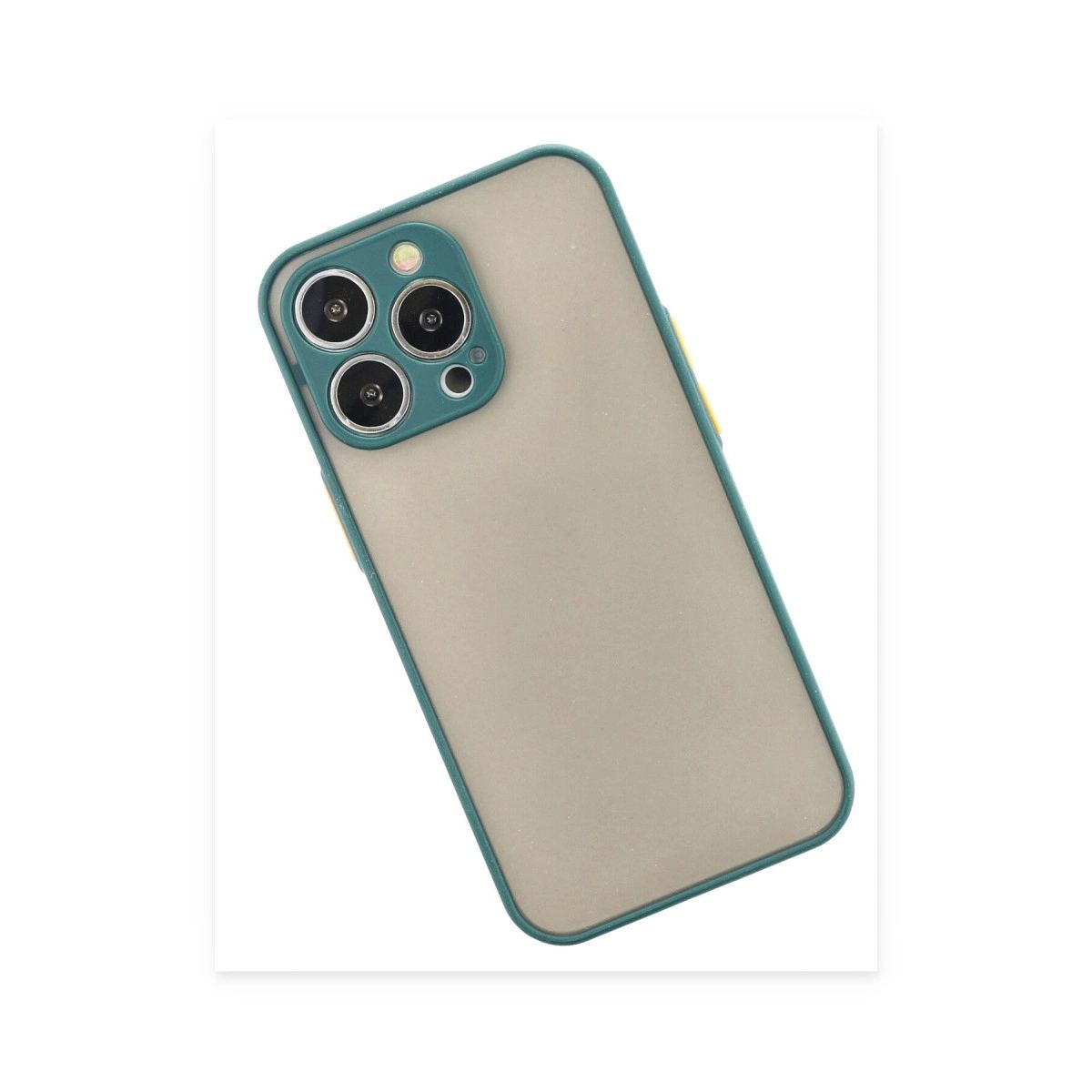 Apple İphone 15 Pro Kılıf Montreal Silikon Kapak - Yeşil