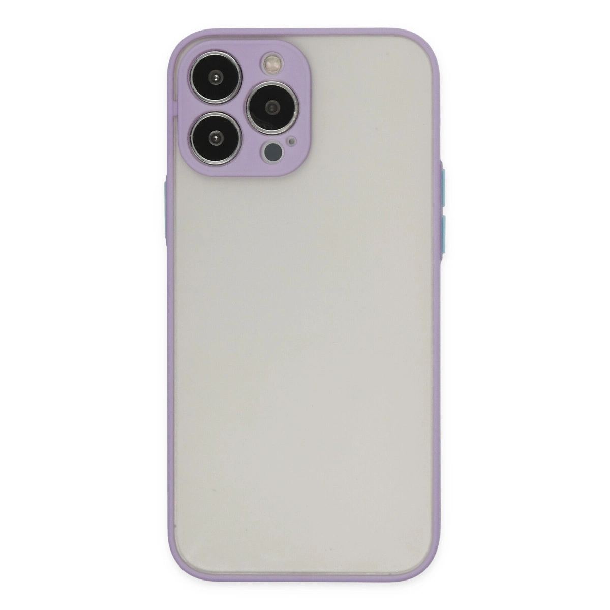 Apple İphone 15 Pro Kılıf Montreal Silikon Kapak - Mor