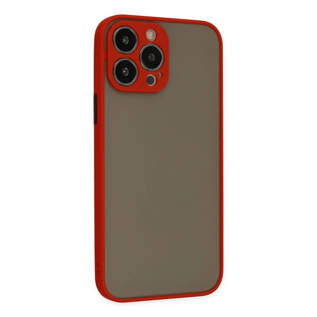 Apple İphone 15 Pro Max Kılıf Montreal Silikon Kapak - Kırmızı
