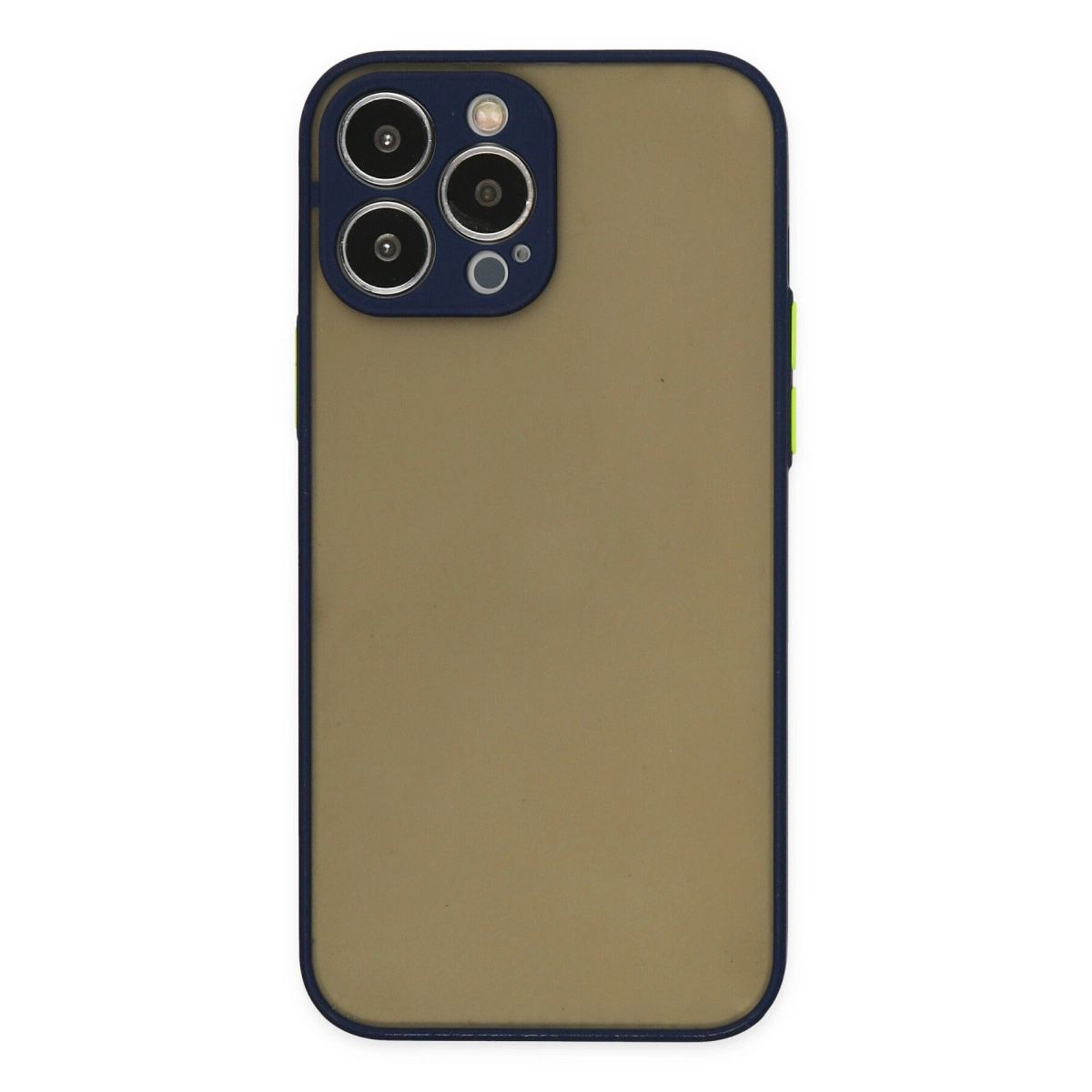 Apple İphone 15 Pro Max Kılıf Montreal Silikon Kapak - Lacivert
