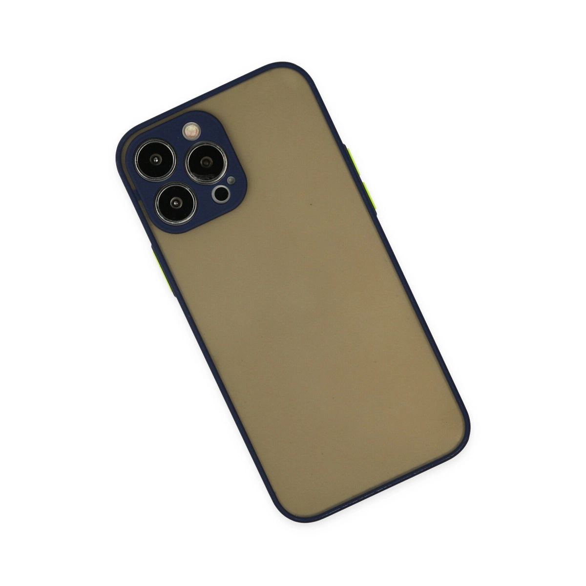 Apple İphone 15 Pro Max Kılıf Montreal Silikon Kapak - Lacivert