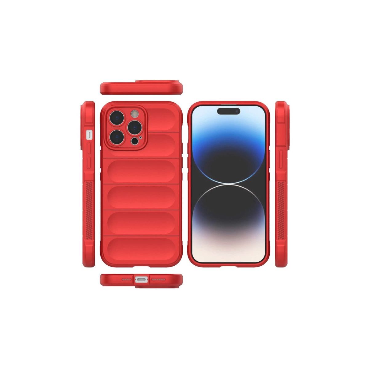 Apple İphone 15 Pro Max Kılıf Optimum Silikon - Kırmızı