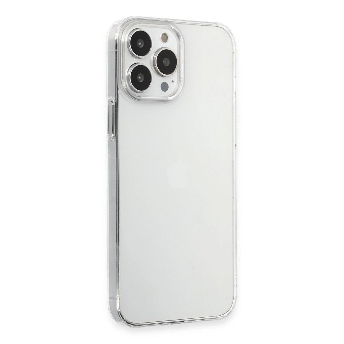 Apple İphone 15 Pro Max Kılıf Pc Sert Şeffaf Kapak - Şeffaf
