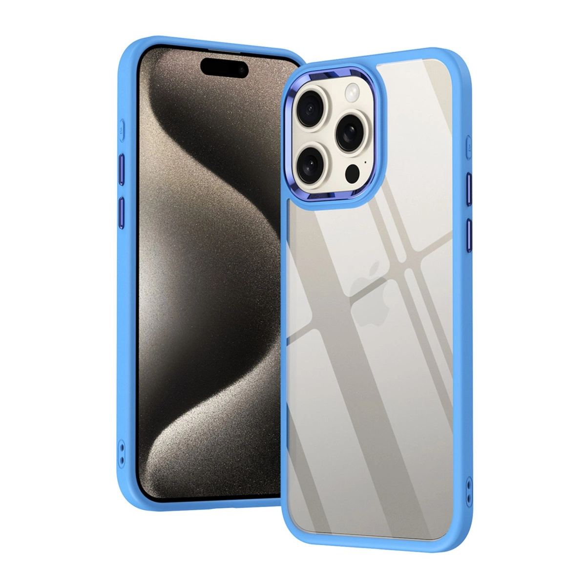 Apple İphone 15 Pro Kılıf Power Silikon - Mavi
