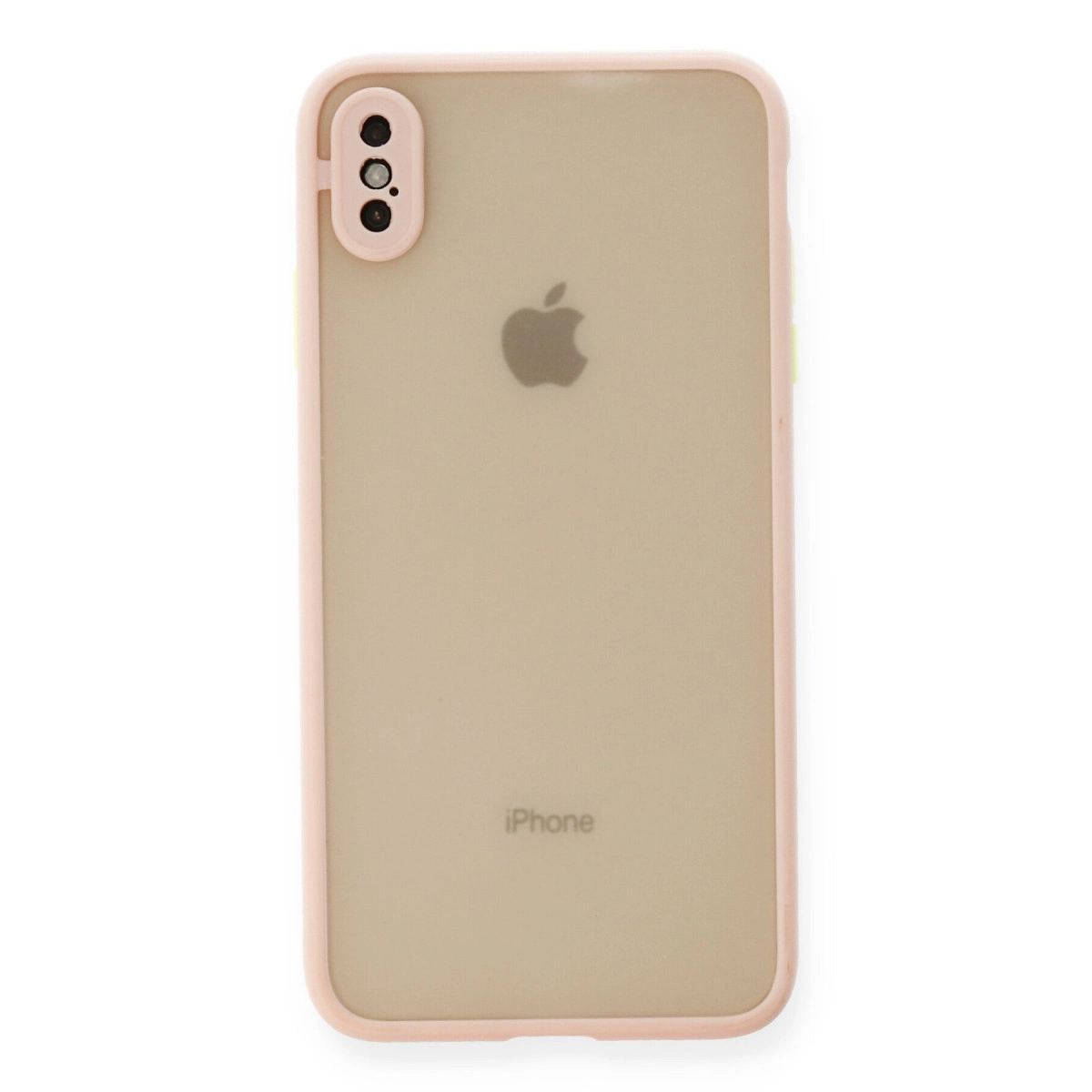 Apple İphone Xs Max Kılıf Montreal Silikon Kapak - Pembe