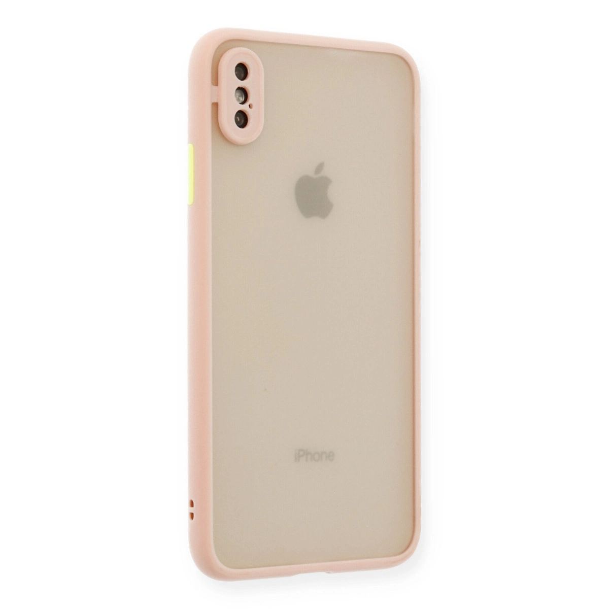 Apple İphone Xs Max Kılıf Montreal Silikon Kapak - Pembe