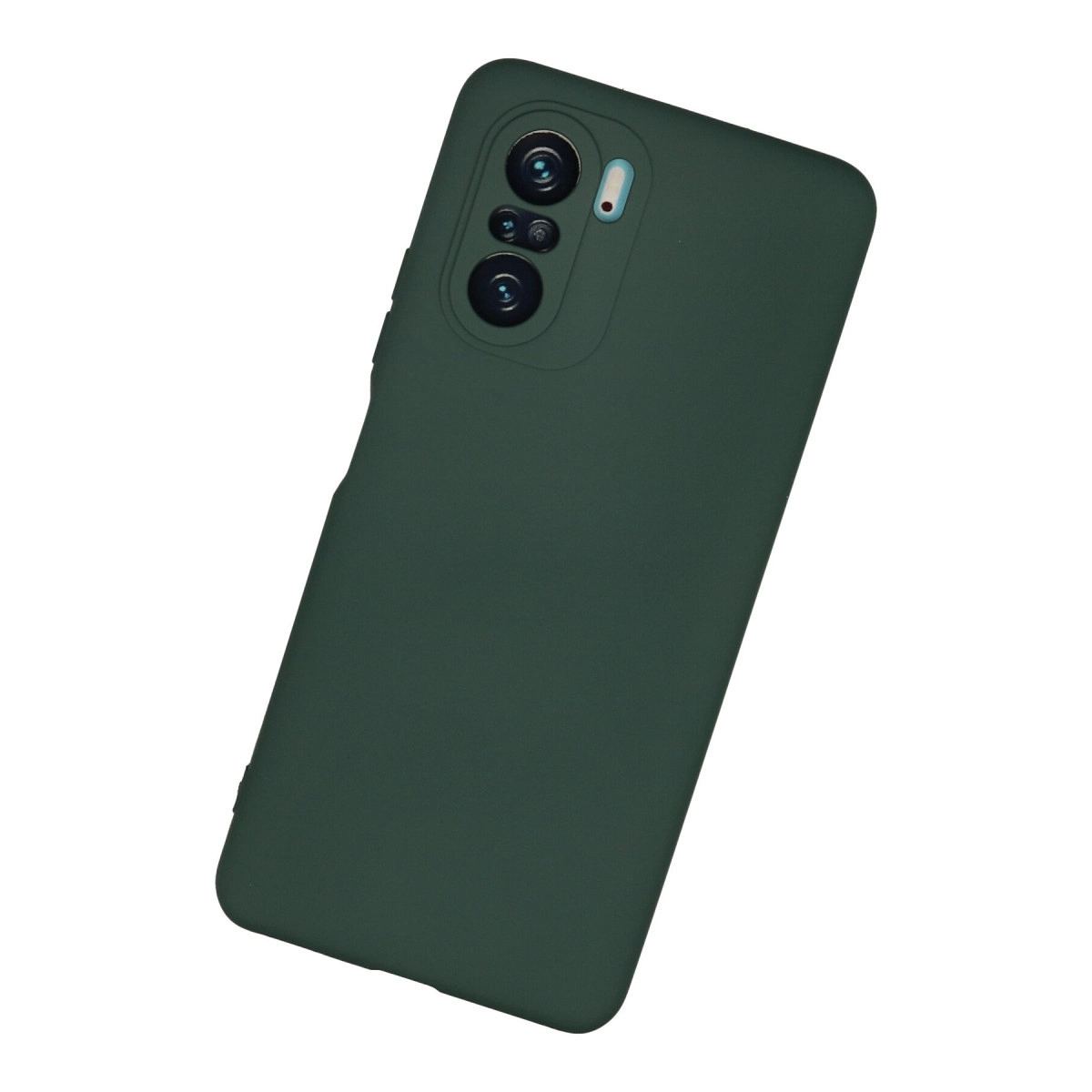 Xiaomi Poco F3 Kılıf Nano İçi Kadife Silikon - Koyu Yeşil