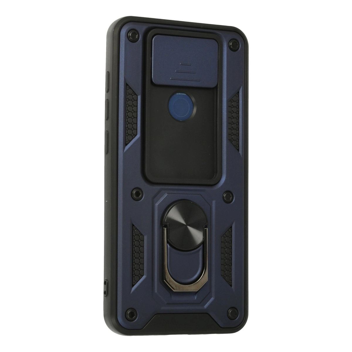 Xiaomi Redmi Note 9 Kılıf Pars Lens Yüzüklü Silikon - Lacivert