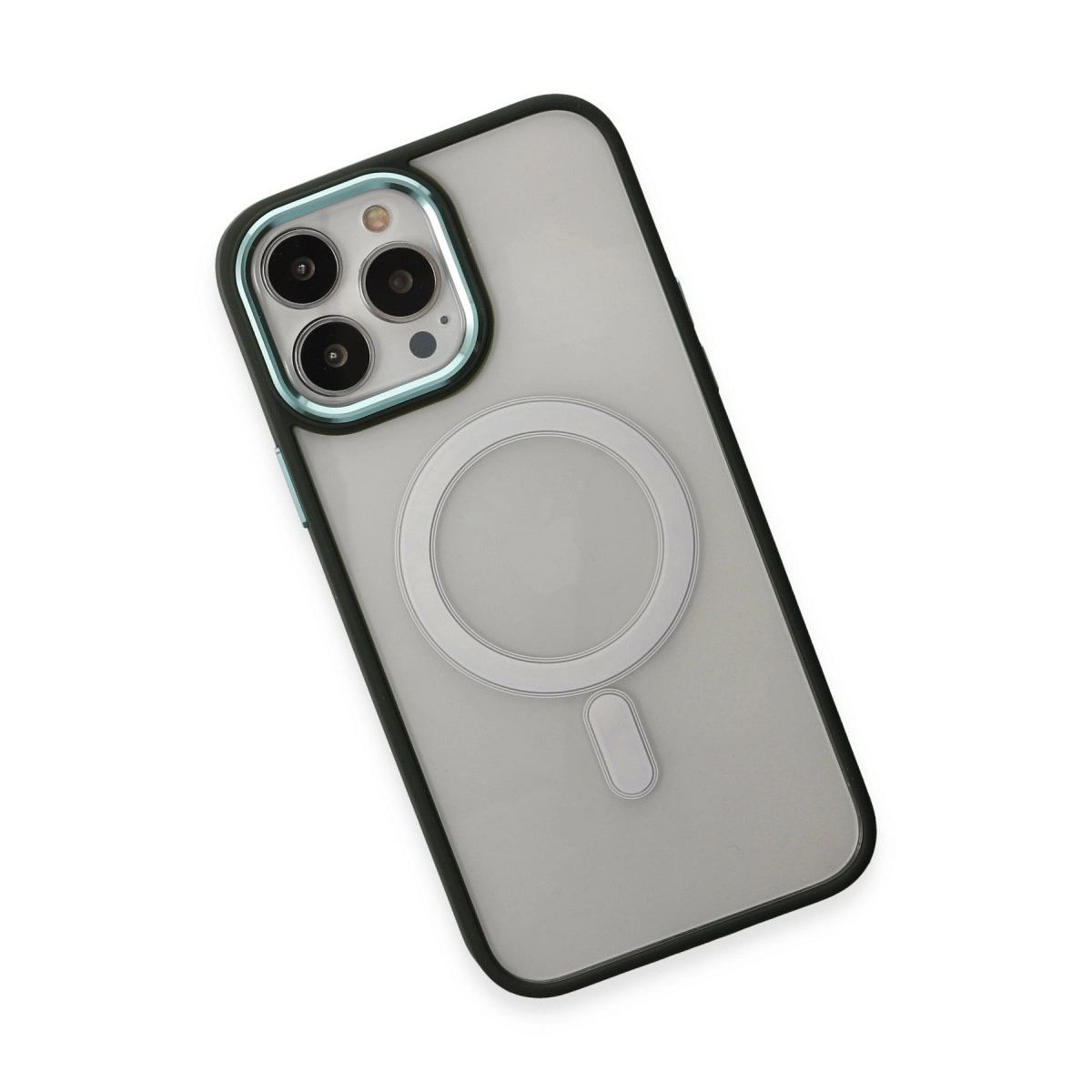 Apple İphone 15 Pro Kılıf Room Magneticsafe Silikon - Köknar Yeşili