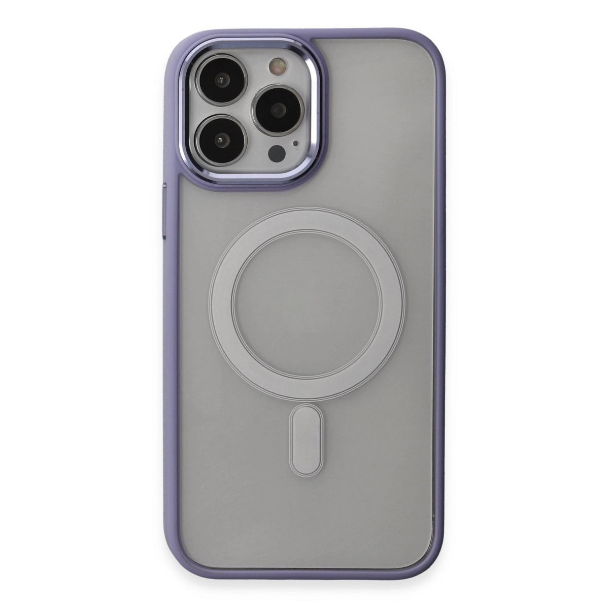 Apple İphone 15 Pro Kılıf Room Magneticsafe Silikon - Lila