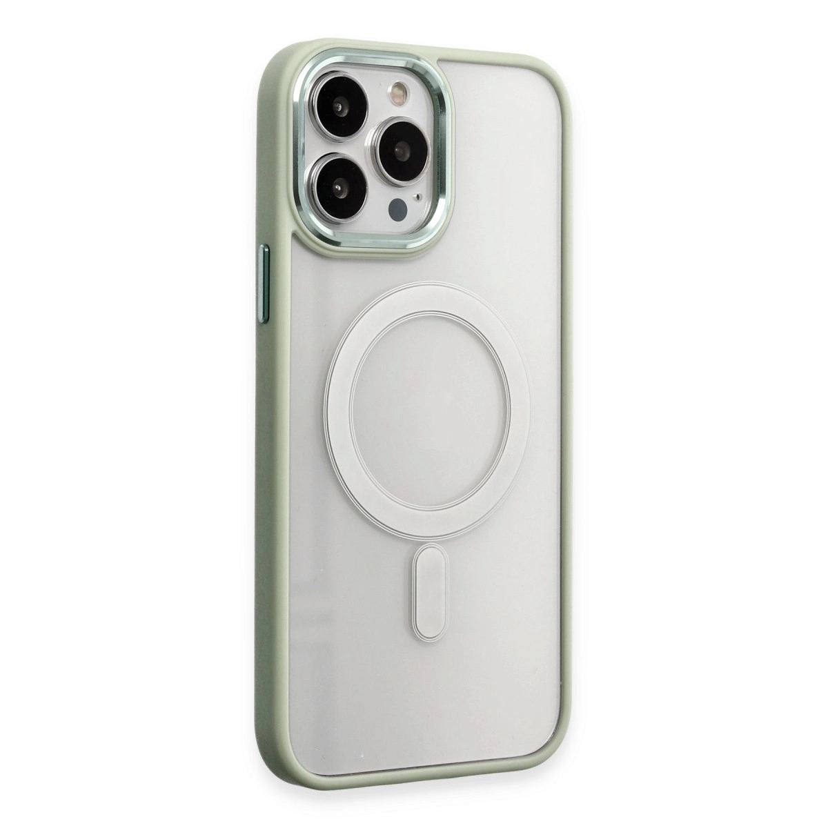 Apple İphone 15 Pro Kılıf Room Magneticsafe Silikon - Su Yeşili