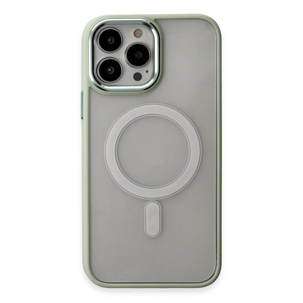 Apple İphone 15 Pro Kılıf Room Magneticsafe Silikon - Su Yeşili