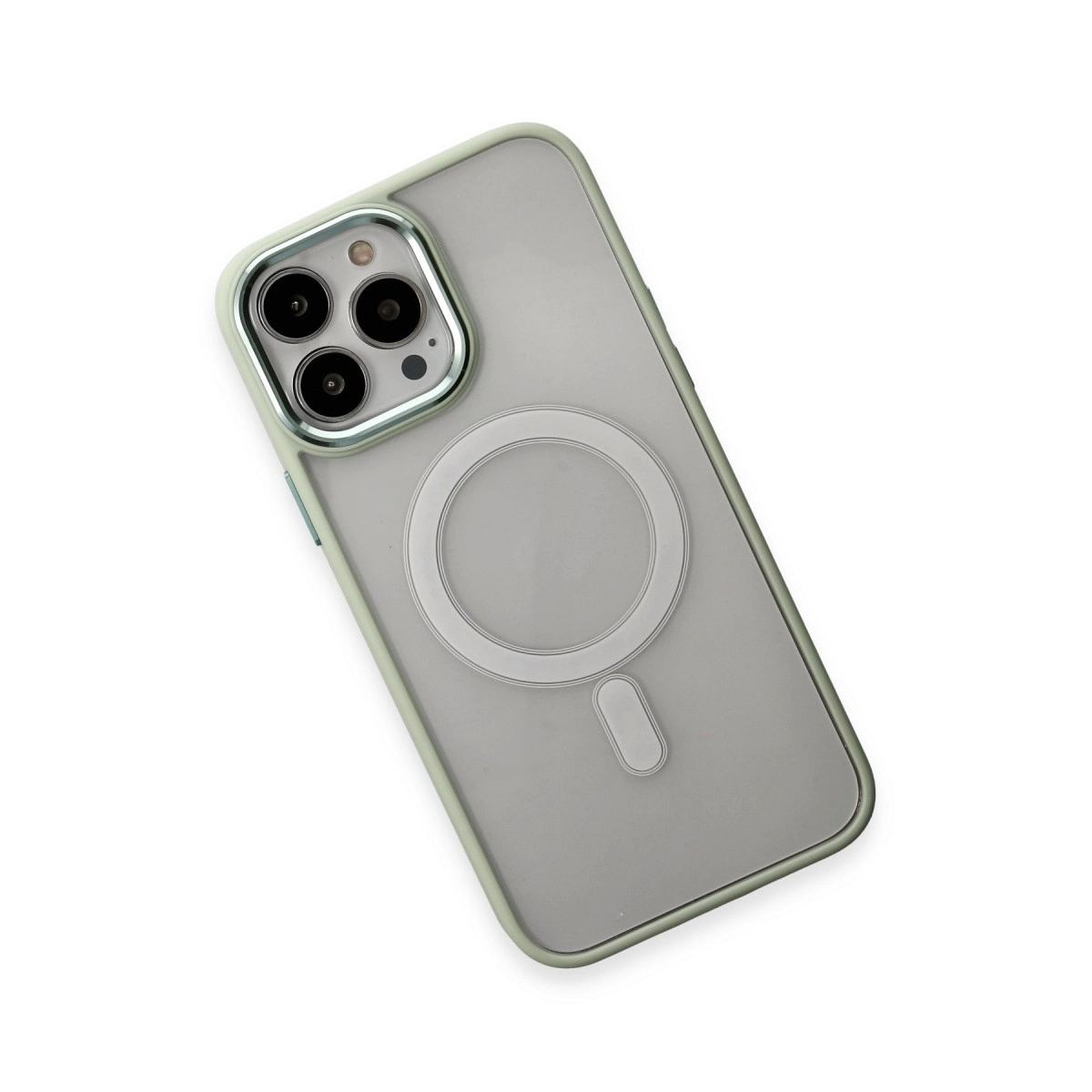 Apple İphone 15 Pro Kılıf Room Magneticsafe Silikon - Su Yeşili