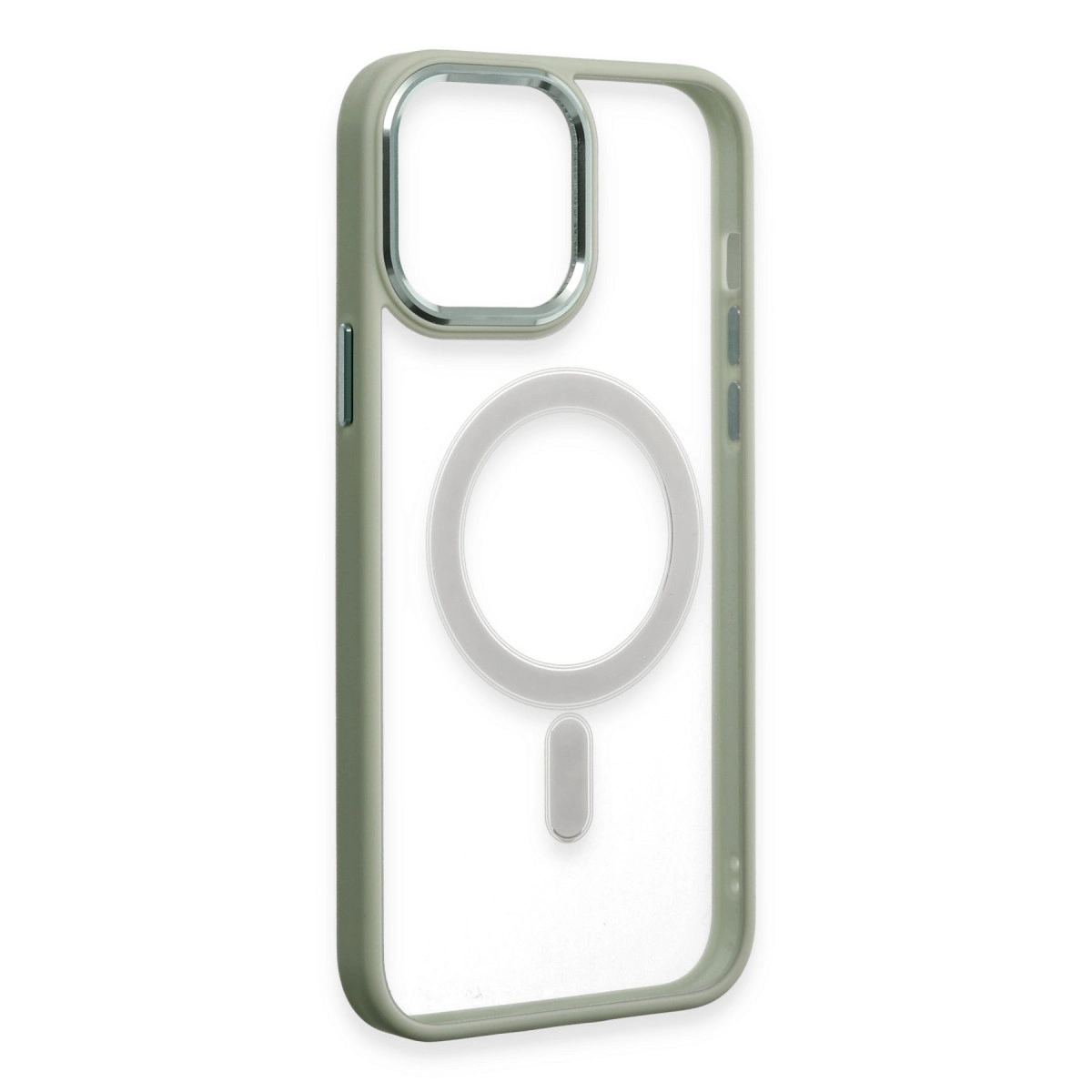 Apple İphone 15 Pro Kılıf Room Magneticsafe Silikon - Su Yeşili