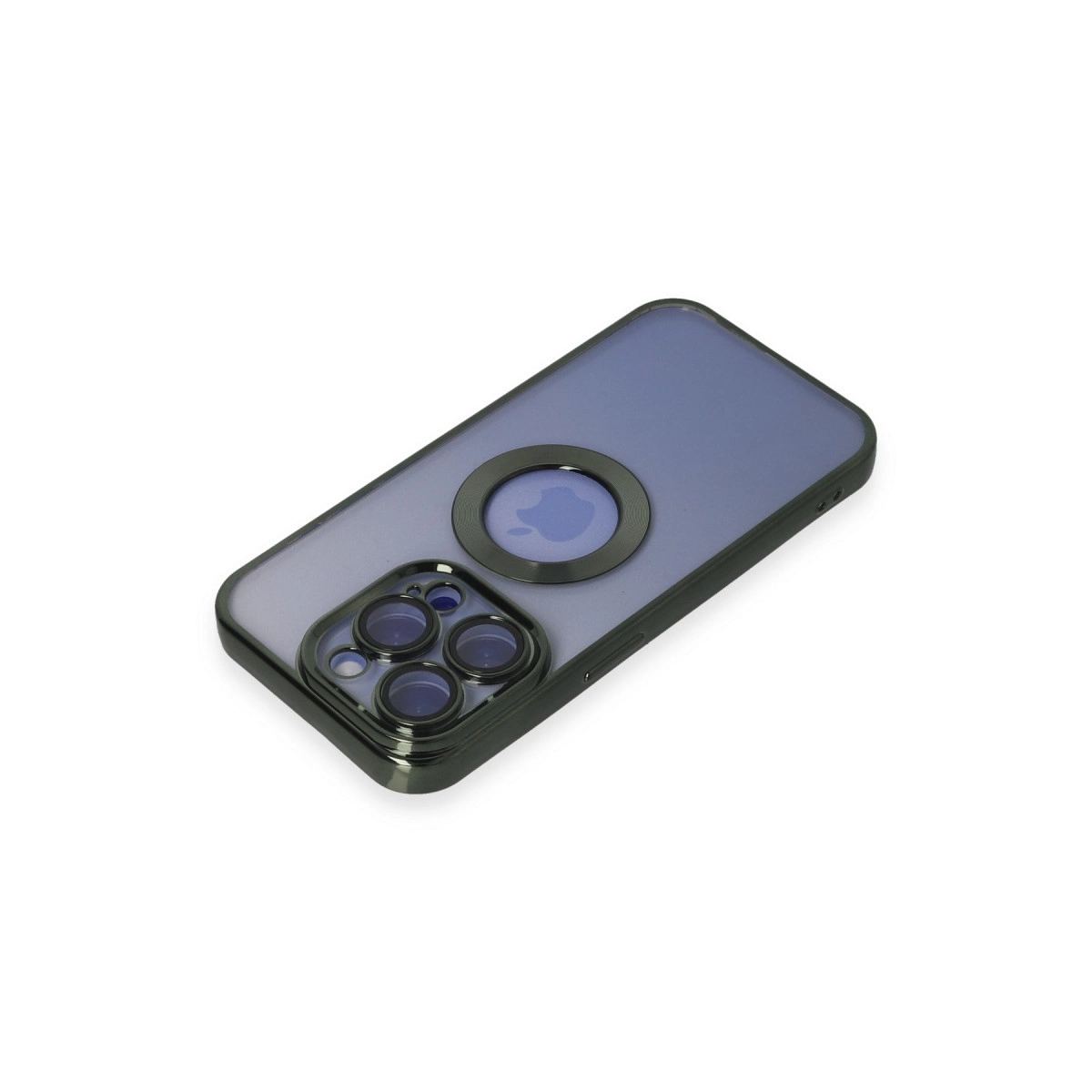 Apple İphone 15 Pro Max Kılıf Slot Silikon - Köknar Yeşili