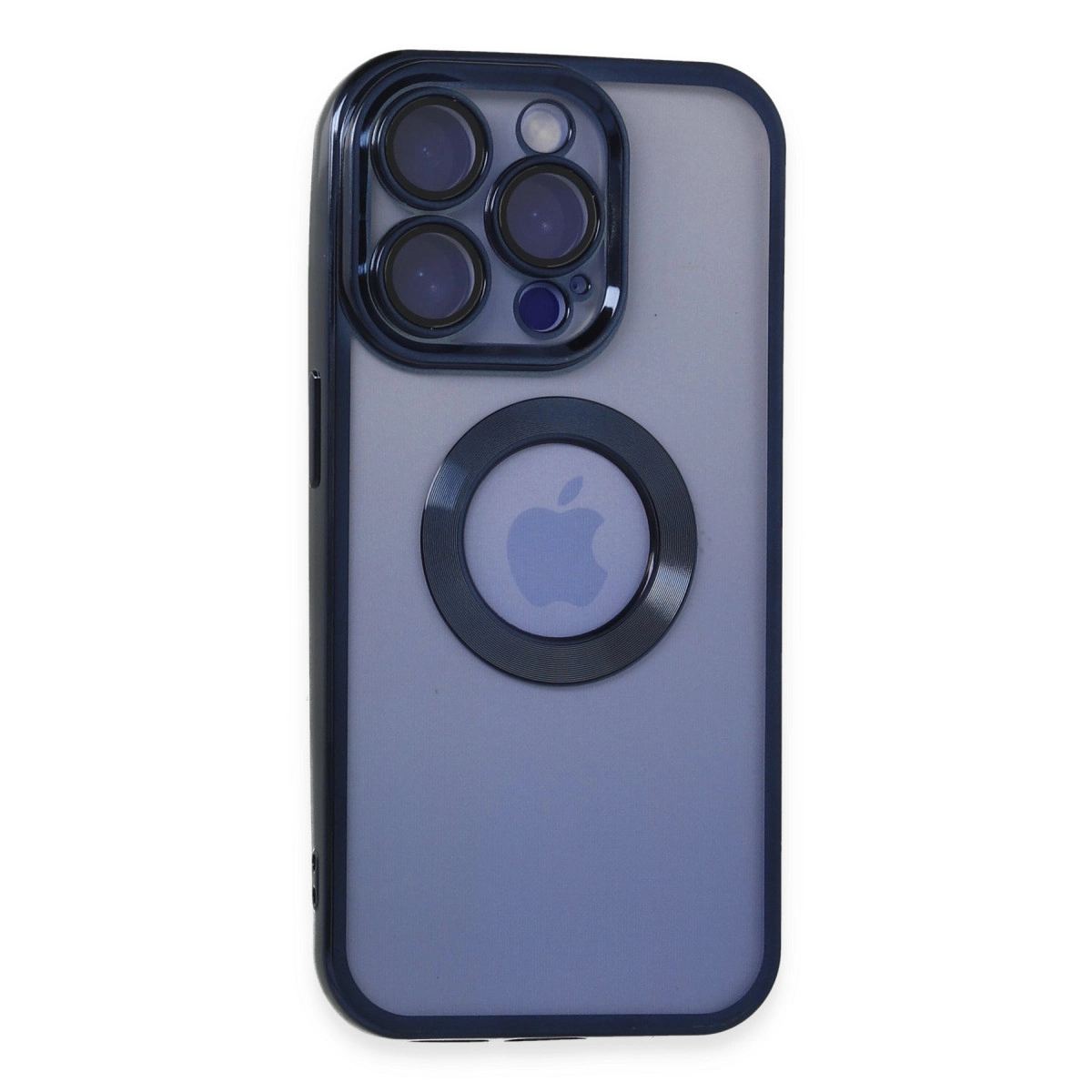 Apple İphone 15 Pro Max Kılıf Slot Silikon - Lacivert